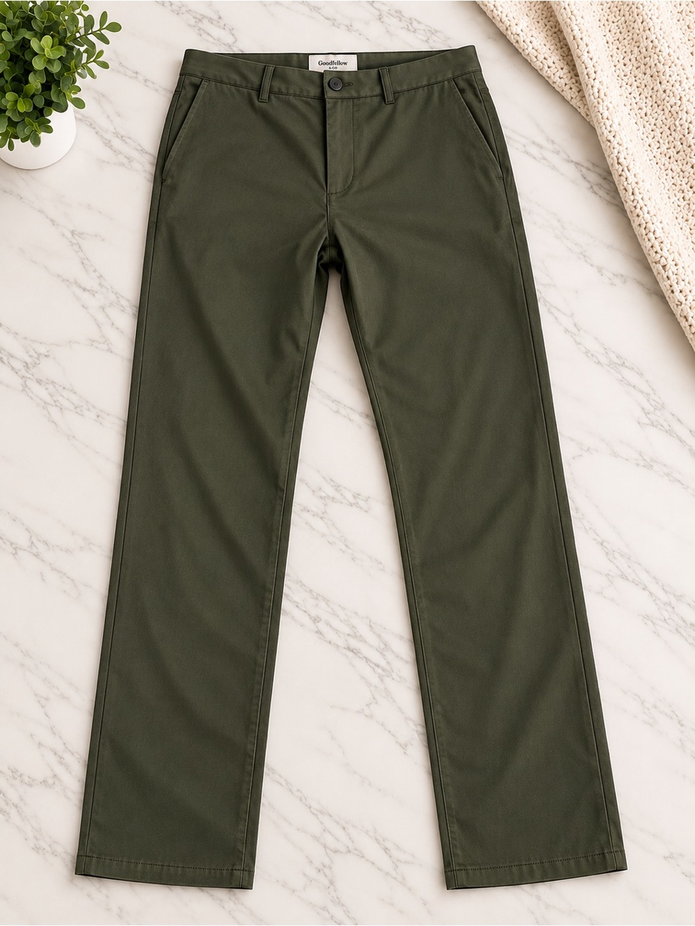 Goodfellow & Co Olive Straight Leg Chinos